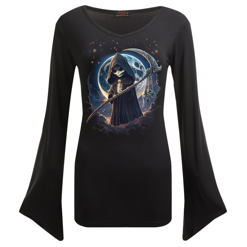 Spiral - Reaperette Longsleeve top - Zwart